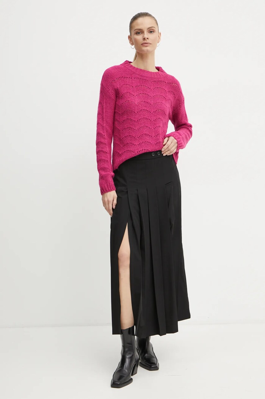 Спідниця Pinko колір чорний maxi розкльошена 104380 A18E