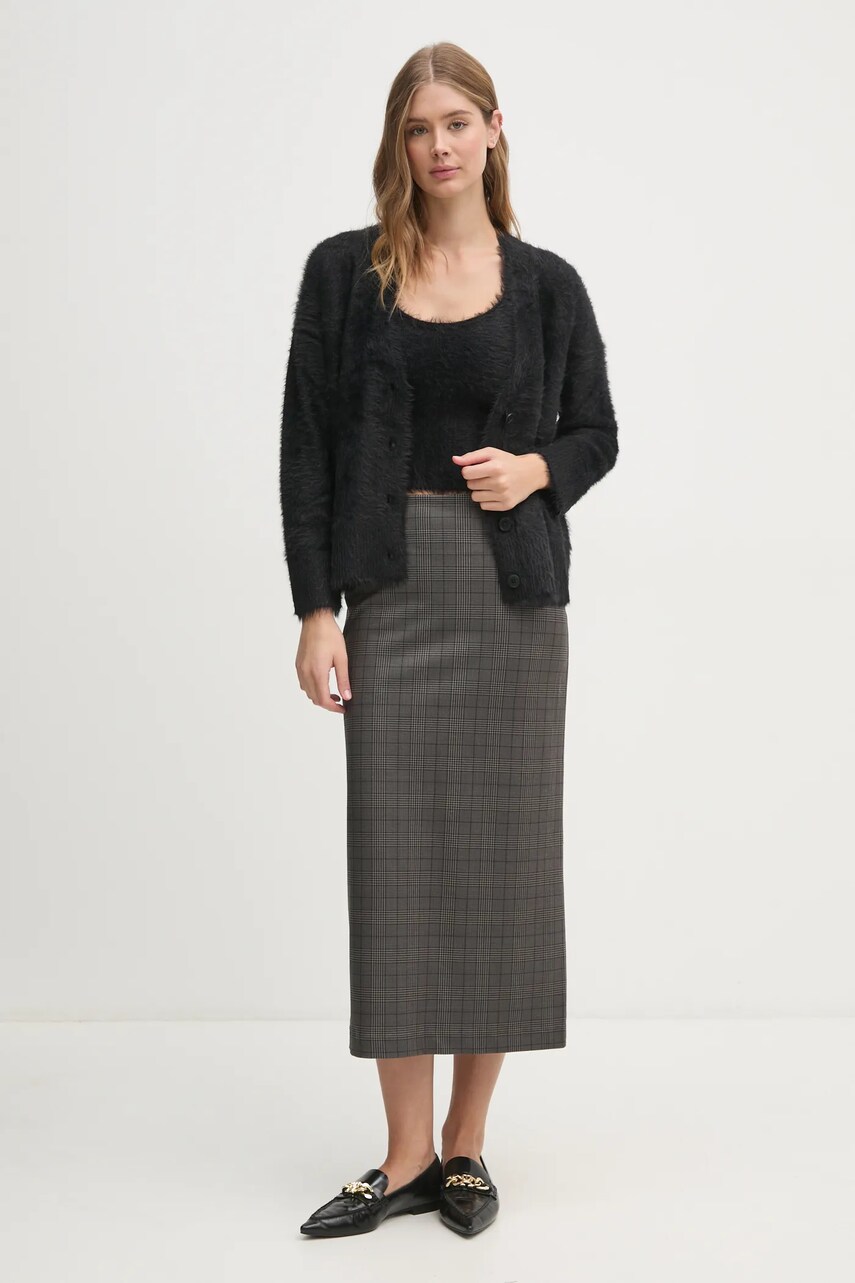 Спідниця United Colors of Benetton колір зелений midi пряма 4GEVD004B