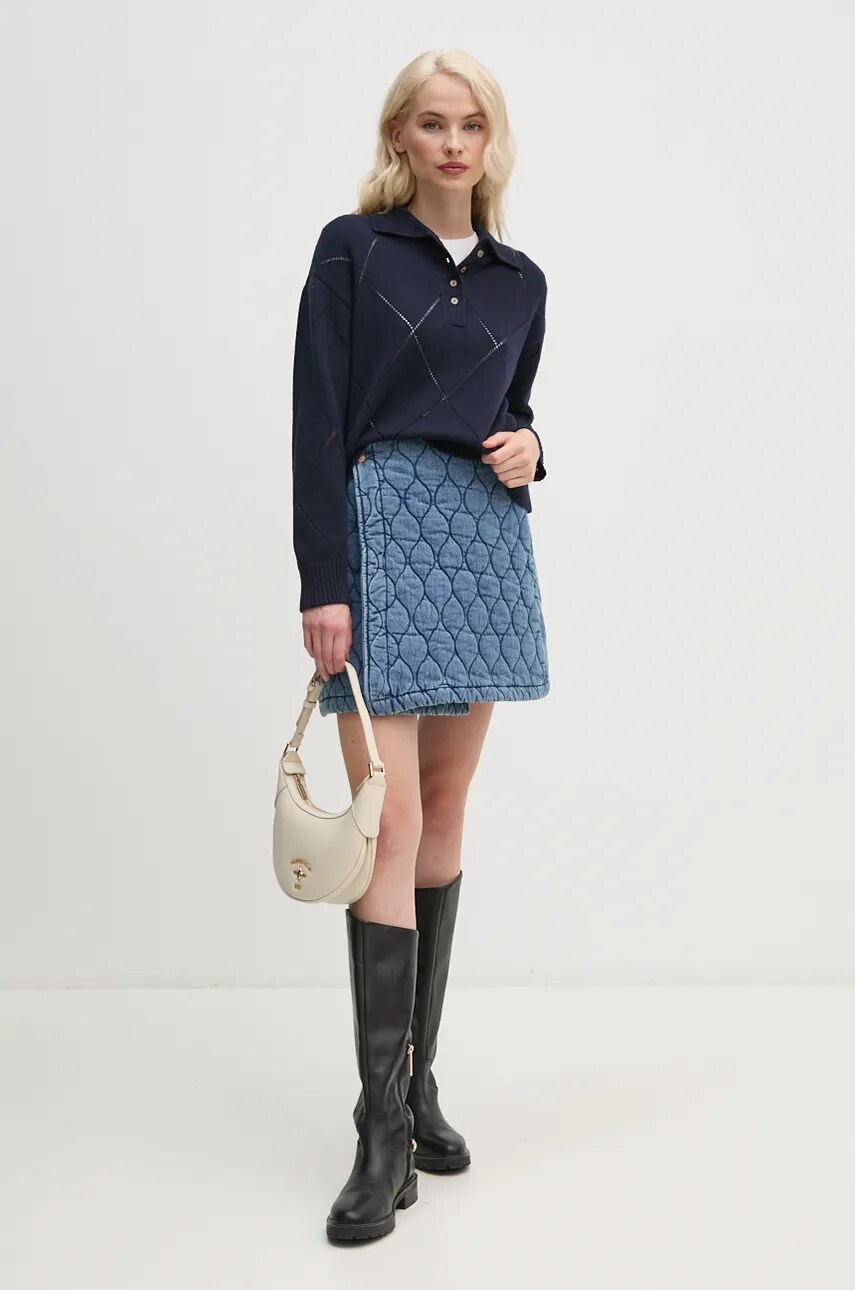Спідниця Pepe Jeans MINI SKIRT HW QUILTED mini розкльошена PL901163