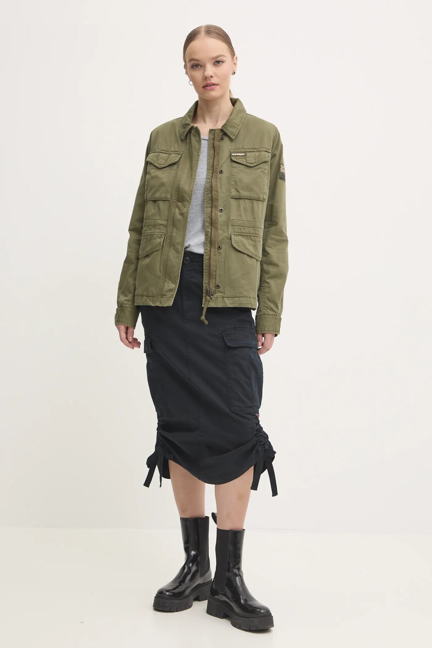 Спідниця Superdry колір синій midi пряма W7210336A-AFB