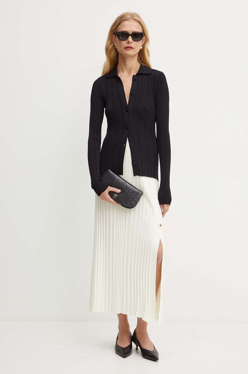 Спідниця Twinset колір бежевий maxi розкльошена 242LI3UDD