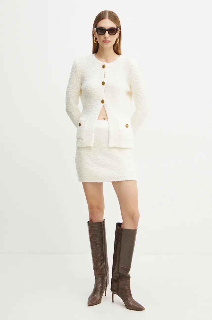 Спідниця Twinset колір бежевий mini олівець 242TT3492