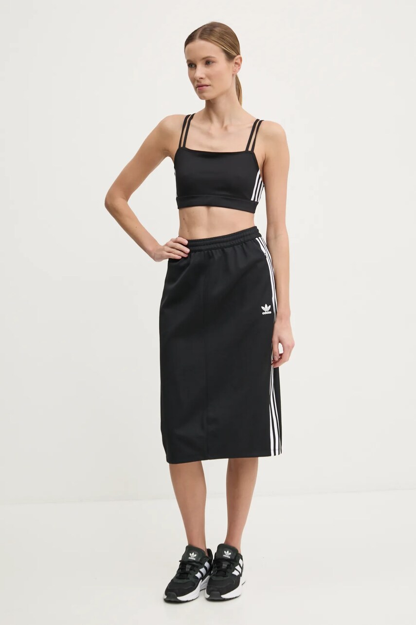 Спідниця adidas Originals Adicolor Classic 3S Skirt колір чорний midi олівець IW8461