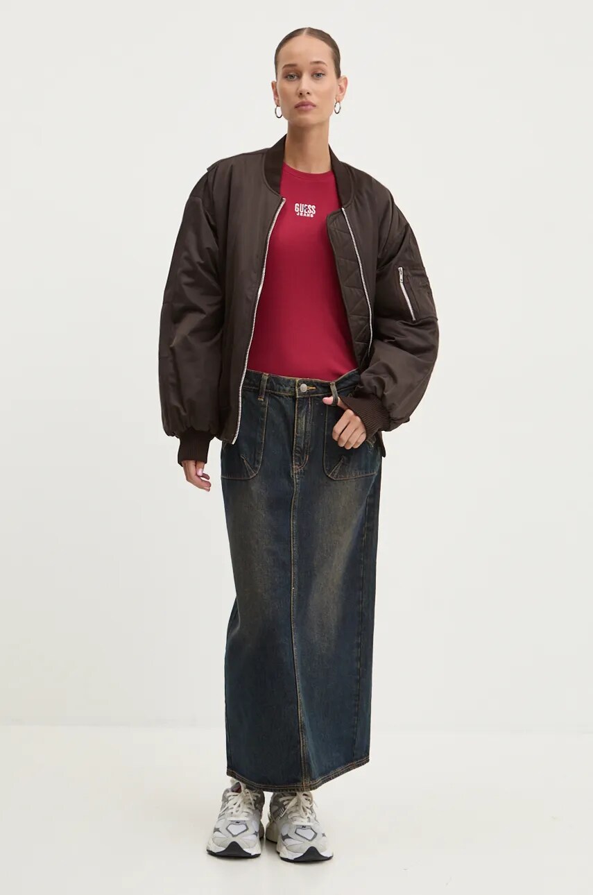 Спідниця Guess Originals midi розкльошена W4BG48 D4XY0