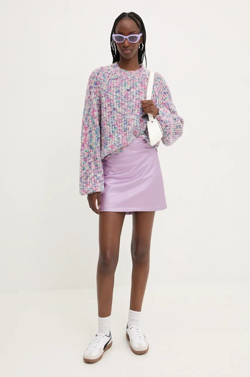 Спідниця Desigual LONDON колір рожевий mini олівець 24WWFK01