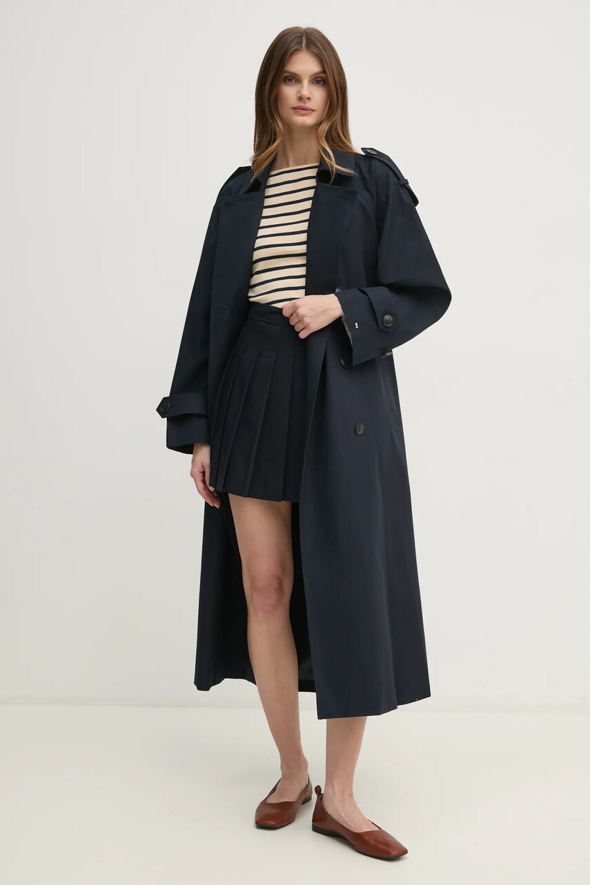 Спідниця Tommy Hilfiger колір синій mini розкльошена WW0WW43626