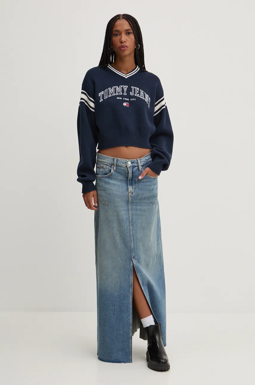 Джинсова спідниця Tommy Jeans maxi розкльошена DW0DW19652