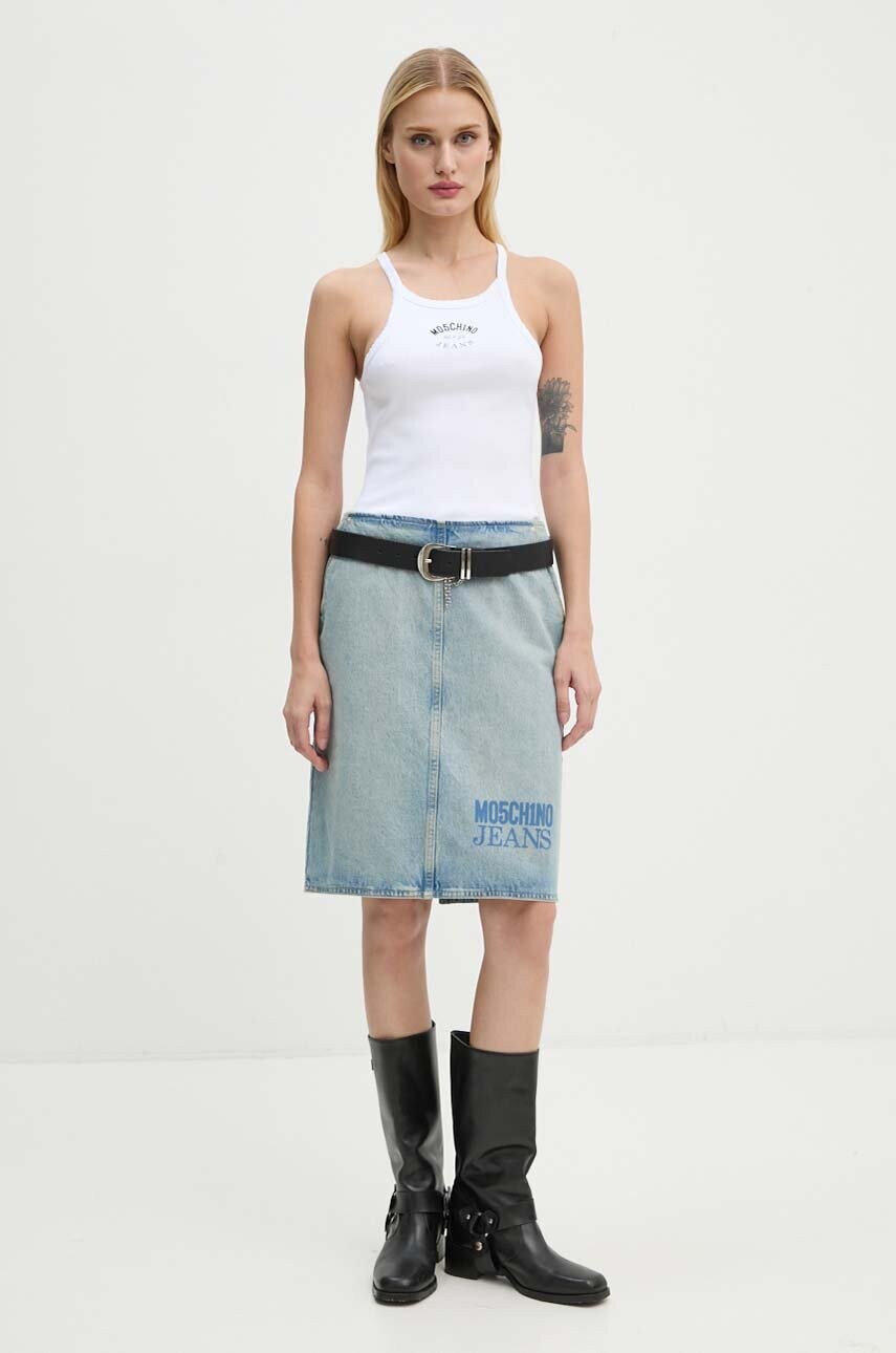 Джинсова спідниця Moschino Jeans mini пряма J0106 8720
