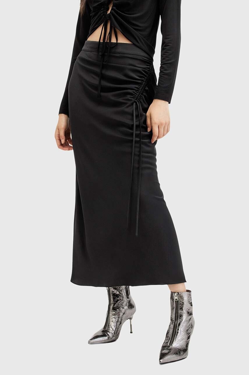 Спідниця AllSaints ALEXIA колір чорний maxi пряма W051RB