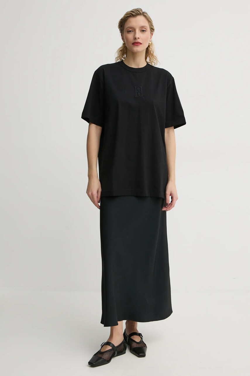 Спідниця By Malene Birger BOSHAN колір чорний midi пряма Q71875018Z