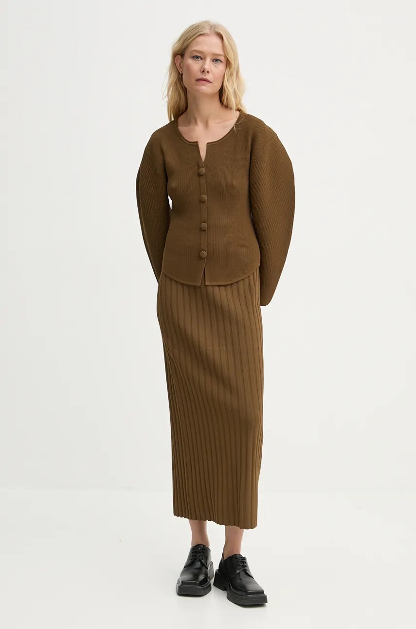 Спідниця By Malene Birger FIEMME колір зелений maxi пряма Q72575002
