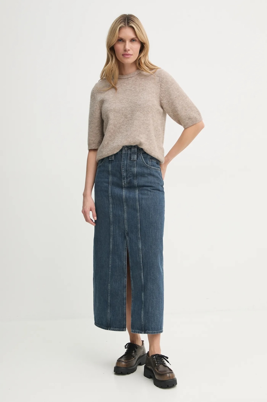 Джинсова спідниця G-Star Raw maxi пряма D25289-D762