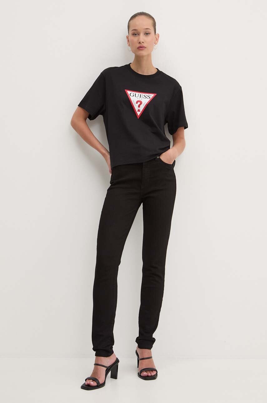 Джинси Guess Jeans жіночі колір чорний W4YA92 D5DL1