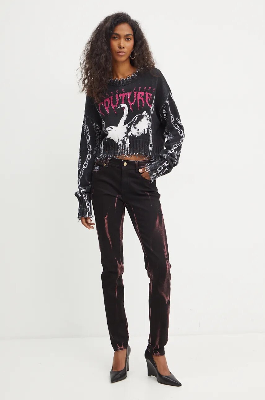 Джинси Versace Jeans Couture жіночі колір чорний 77HAB5K0 DW081F01