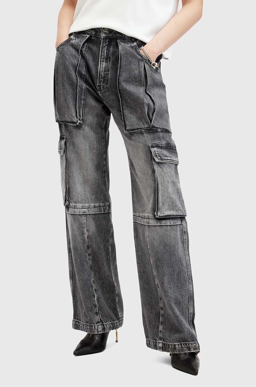 Джинси AllSaints ECHO CARGO жіночі колір сірий W004EB