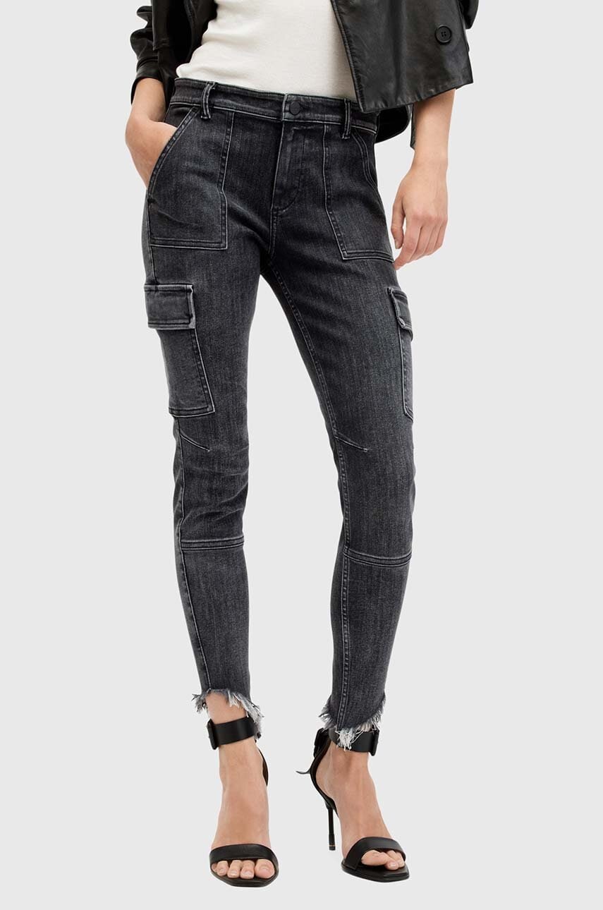 Джинси AllSaints DURAN жіночі колір чорний W014EB