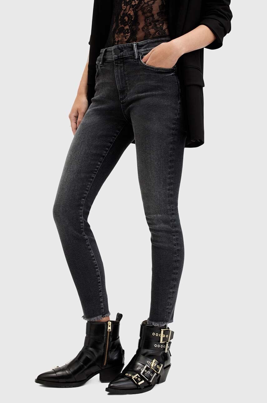 Бавовняні джинси AllSaints MILLER PUSHUP JEAN колір чорний W052EB