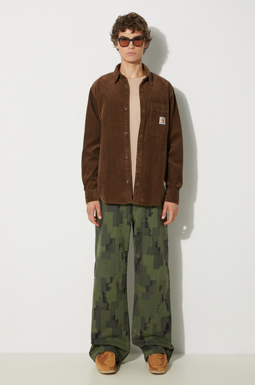 Джинси Marcelo Burlon AOP Cross Wide Pants чоловічі CMCA187F24FAB0025810