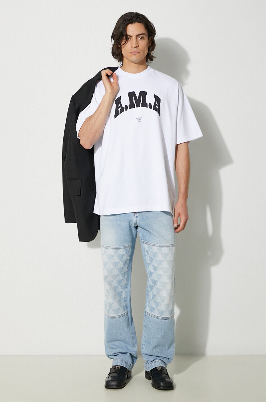 Джинси Marcelo Burlon Laser Cross Dnm Straight Pant чоловічі CMYA030F24DEN0034034