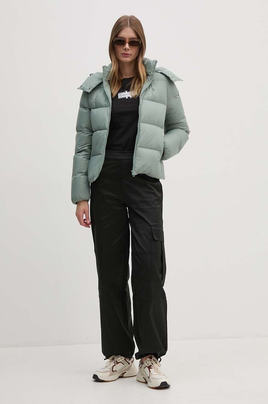 Штани Calvin Klein Jeans жіночі колір чорний широкі висока посадка J20J223921