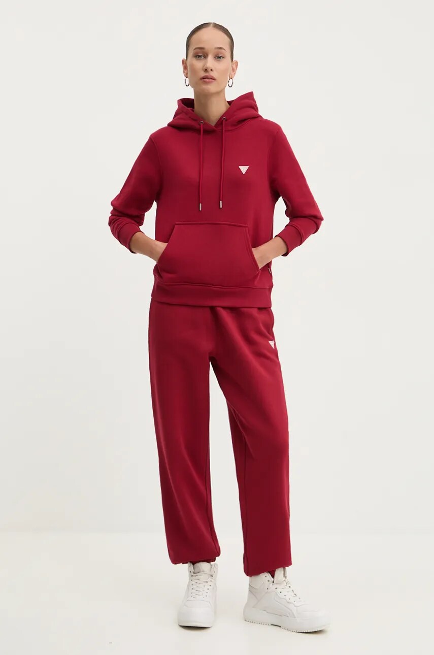 Спортивні штани Guess Jeans колір червоний однотонні W4YB33 KC811