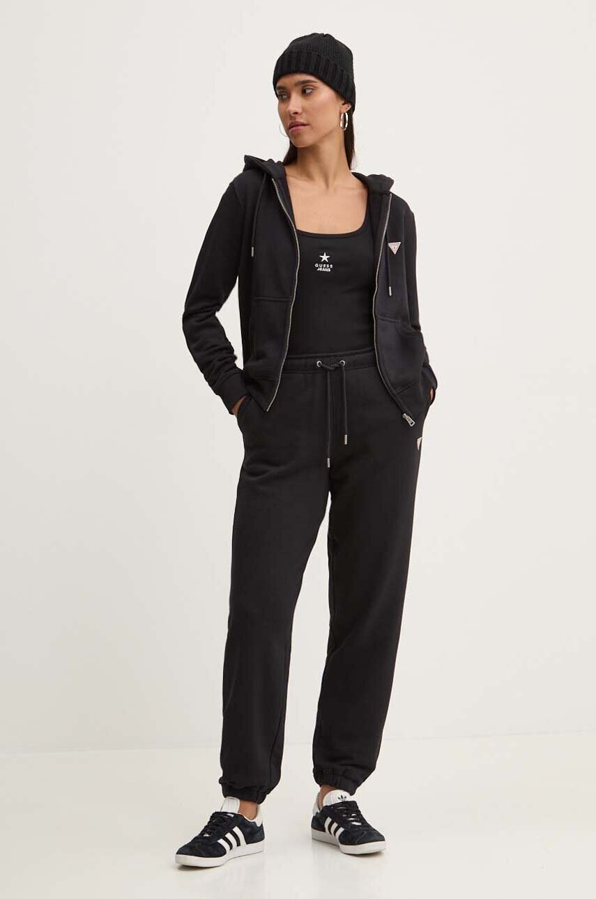 Спортивні штани Guess Jeans колір чорний однотонні W4YB33 KC811