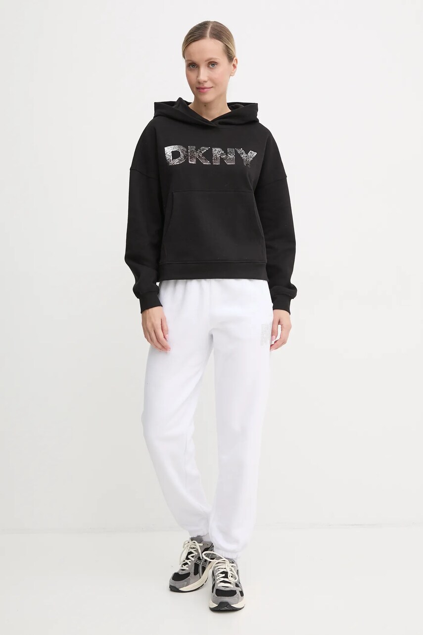 Спортивні штани Dkny колір білий меланж DP4P3526