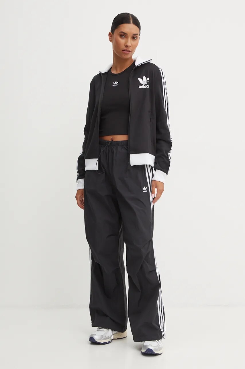 Штани adidas Originals Adicolor жіночі колір чорний візерунок IY7251