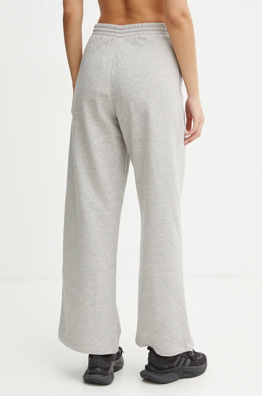 Спортивні штани adidas Originals Femme Galore Wideleg Fleece Pants колір сірий меланж JN3028
