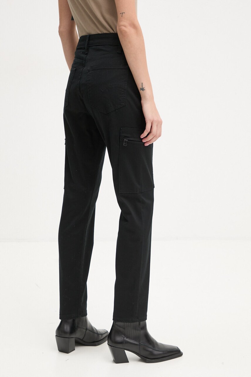 Штани G-Star Raw жіночі колір чорний облягаючі висока посадка D25260-C105