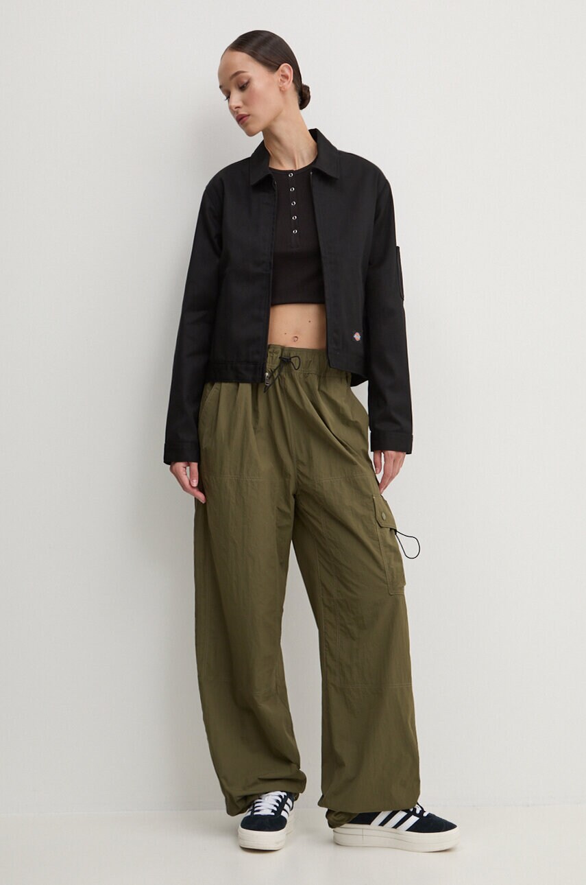 Спортивні штани Dickies JACKSON колір зелений однотонні DK0A4YJC