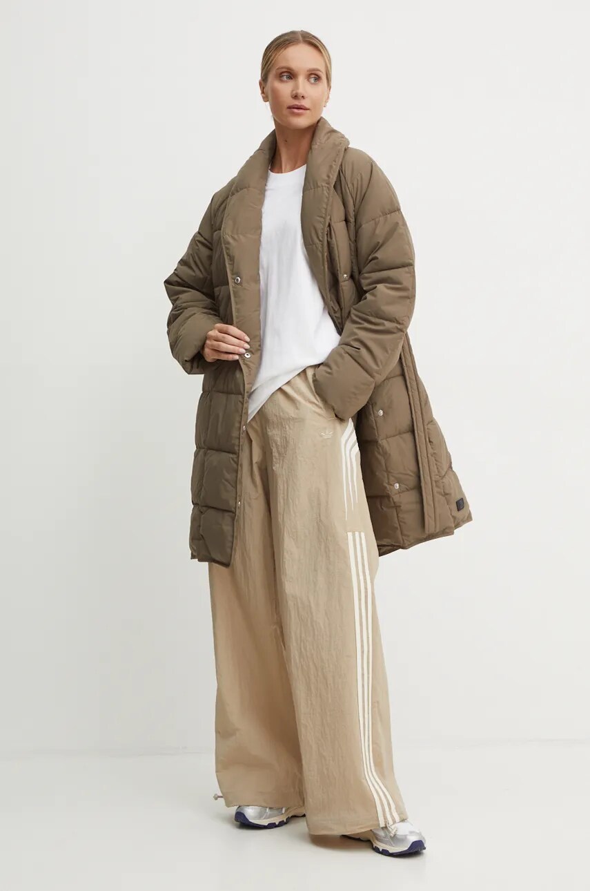 Штани adidas Originals жіночі колір бежевий візерунок IY9240