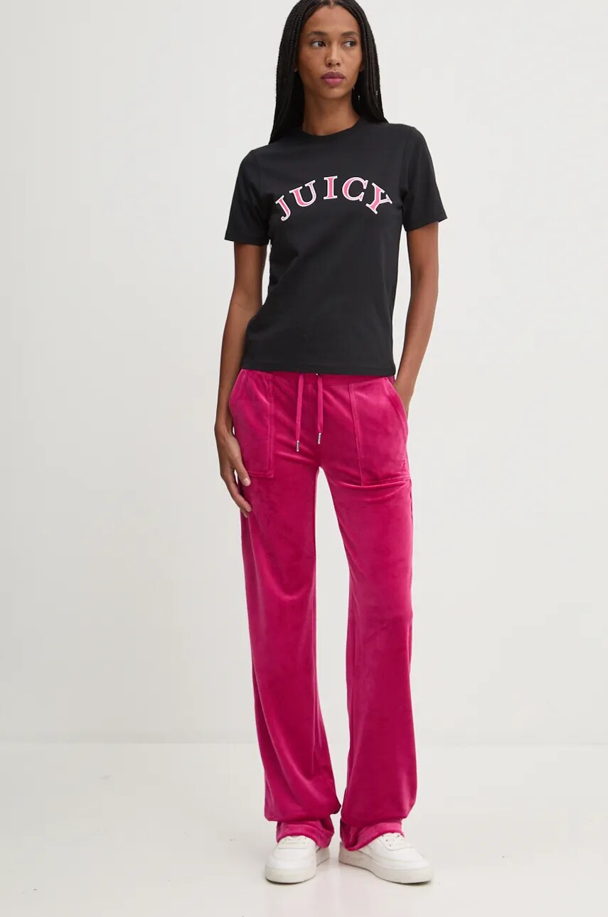 Спортивні штани Juicy Couture DEL RAY PANT колір рожевий однотонні JCAP180EU
