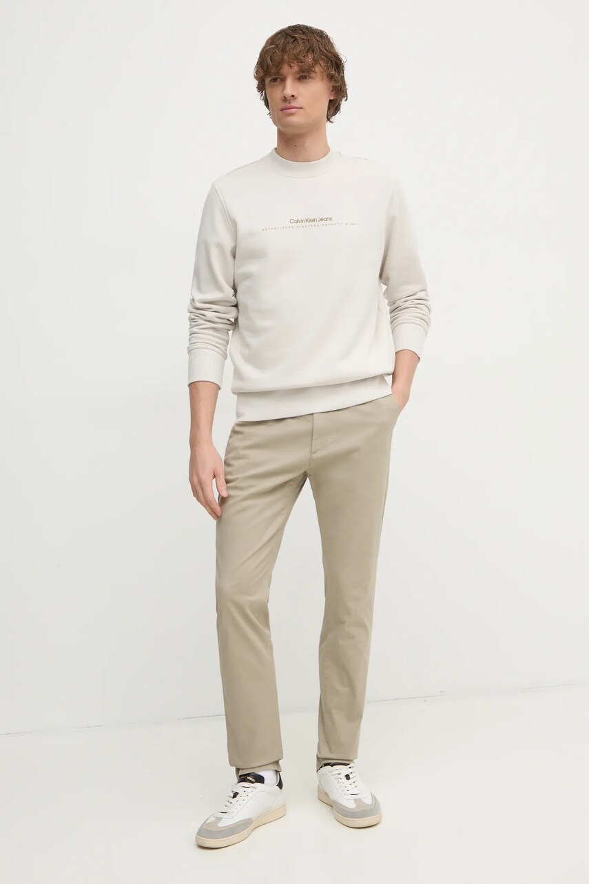 Штани Calvin Klein чоловічі колір чорний облягаюче K10K113696