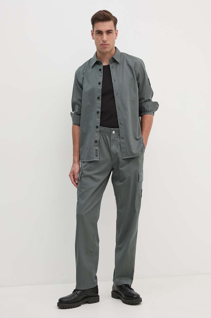 Штани Calvin Klein Jeans чоловічі колір сірий прямі J30J326829