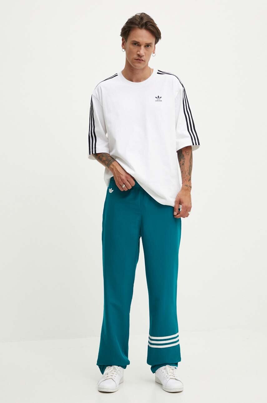 Спортивні штани adidas Originals Neuclassics колір бірюзовий з аплікацією JF9160