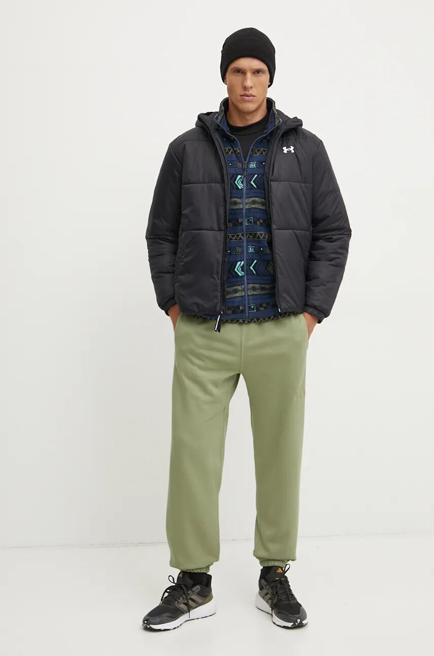 Штани adidas All SZN чоловічі колір зелений однотонні IY4127