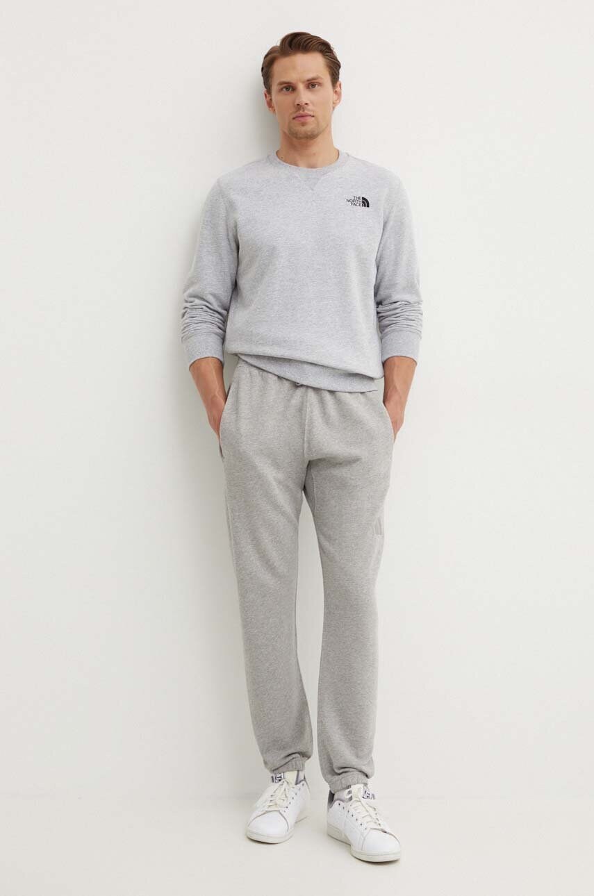 Бавовняні спортивні штани adidas All SZN колір сірий меланж IY6558