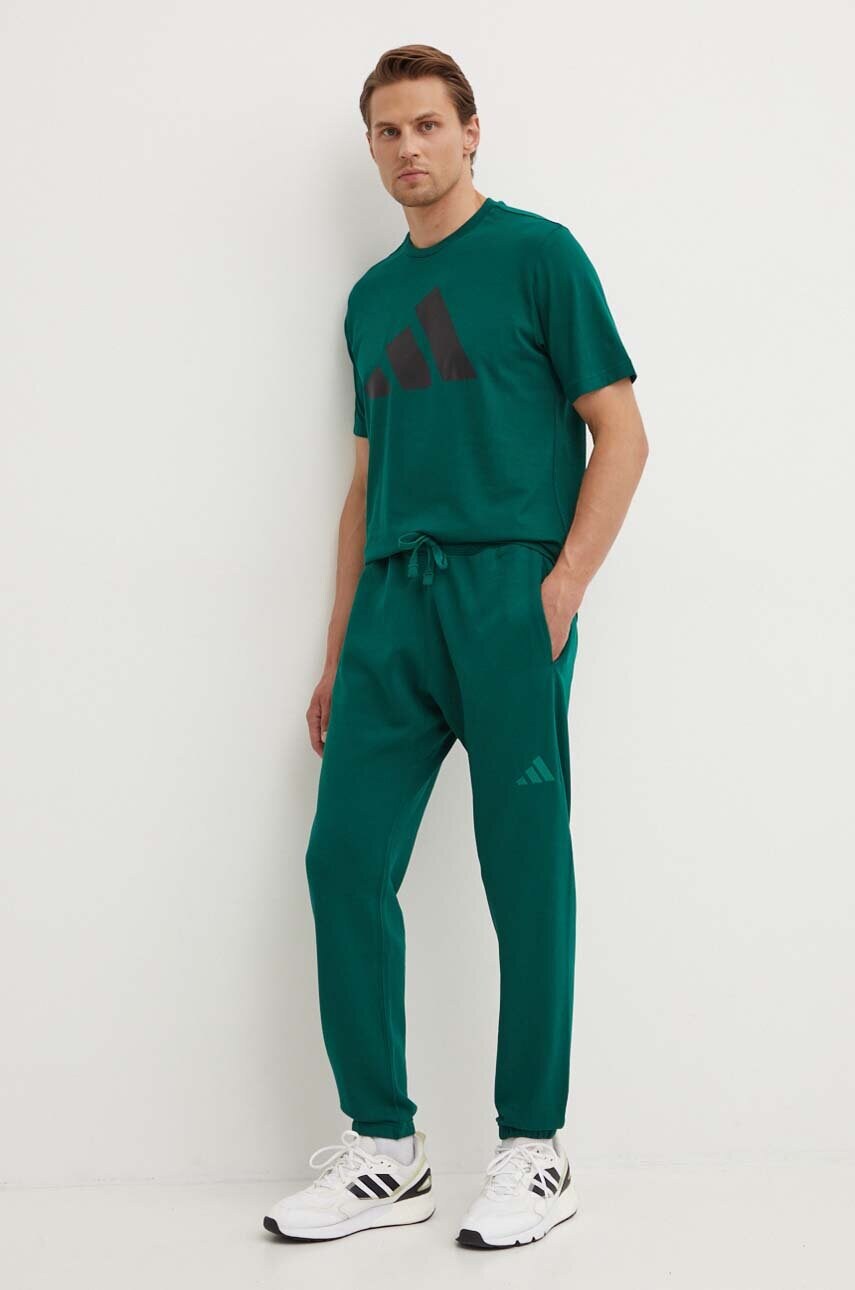 Спортивні штани adidas All SZN колір зелений однотонні IY6567