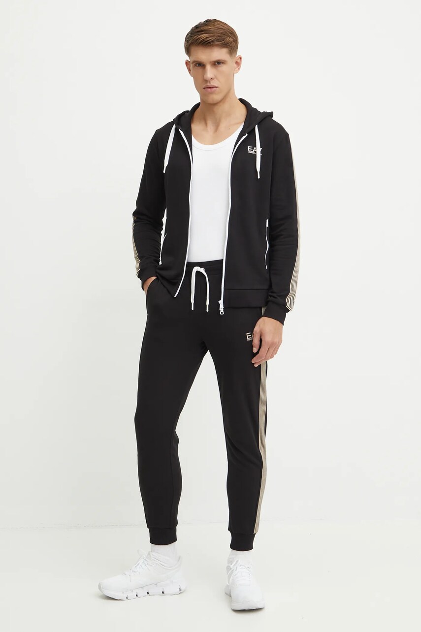 Спортивні штани EA7 Emporio Armani колір чорний візерунок PJ9FZ.6DPP69