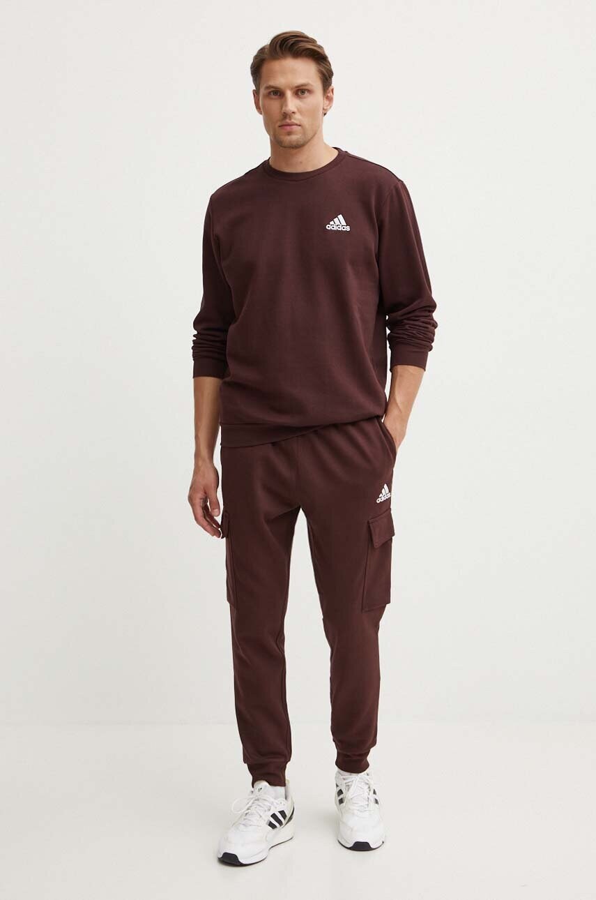 Спортивні штани adidas колір коричневий однотонні IY9092