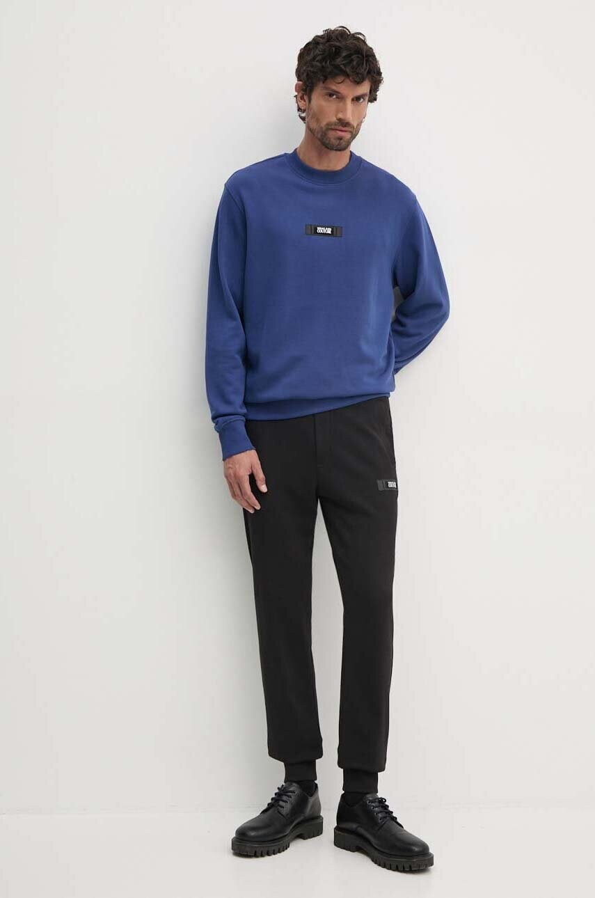 Бавовняні спортивні штани Versace Jeans Couture колір чорний однотонні 77GAA3B0 F0002