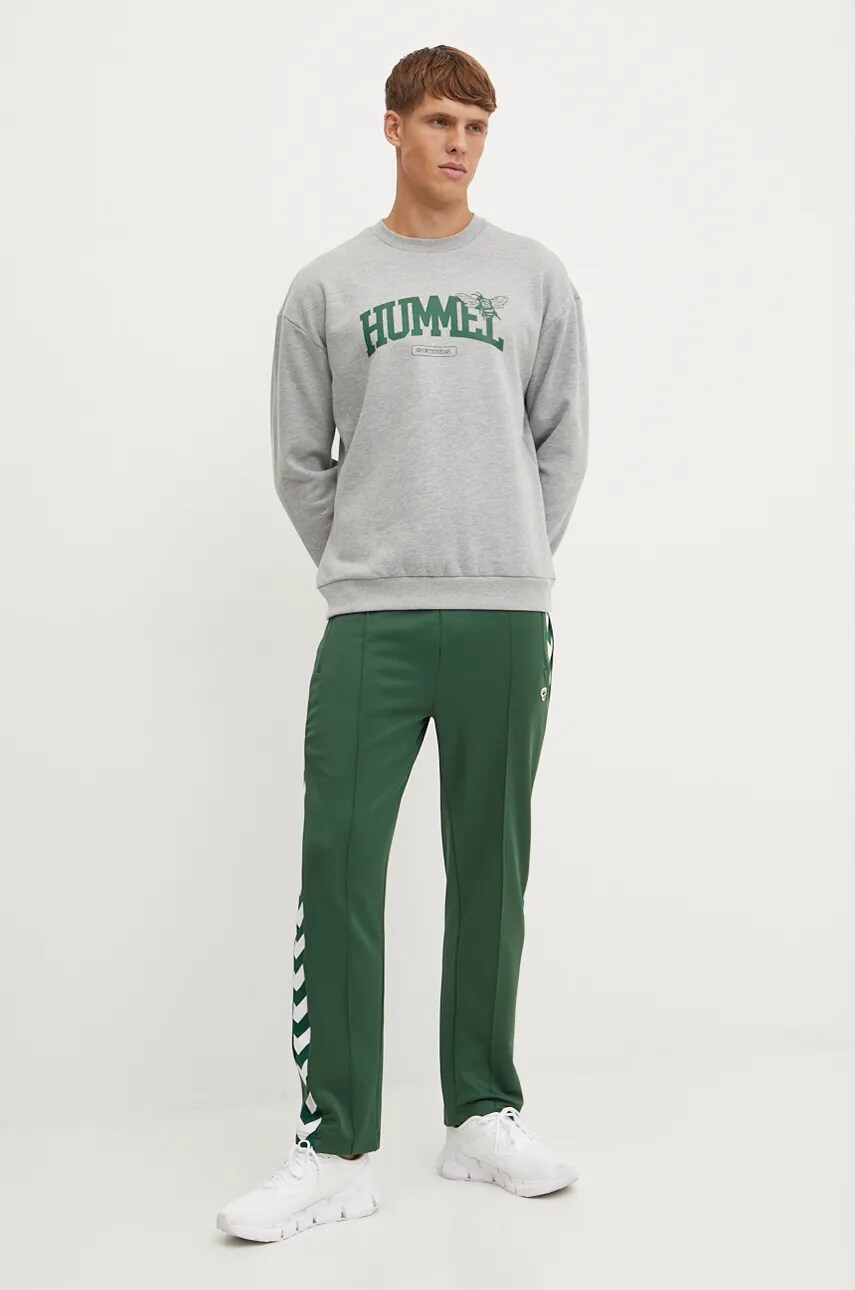 Спортивні штани Hummel колір зелений візерунок 225252