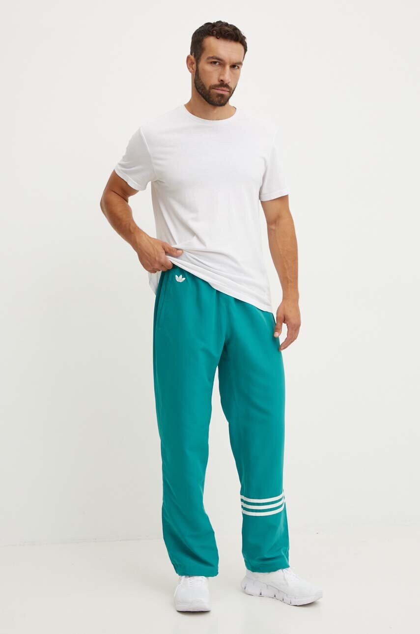Спортивні штани adidas Originals колір бірюзовий з аплікацією JF9159
