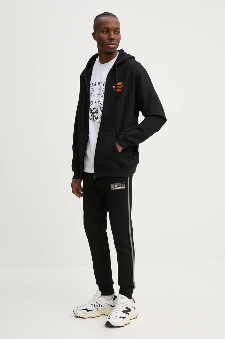 Бавовняні спортивні штани BALR. NFL x BALR. колір чорний з аплікацією B1411 1127