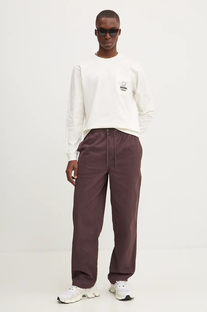 Бавовняні штани Billabong Larry Twill Pant колір фіолетовий прямі ABYNP00186
