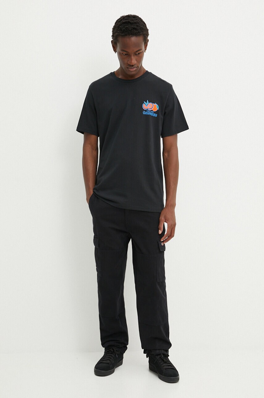 Бавовняні штани Dickies JOHNSON колір чорний фасон cargo DK0A4YF2