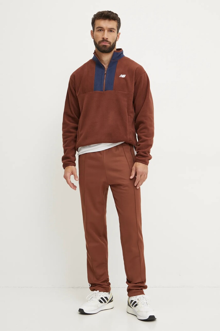 Спортивні штани adidas Originals Beckenbauer Track Pants колір коричневий з аплікацією IY9877