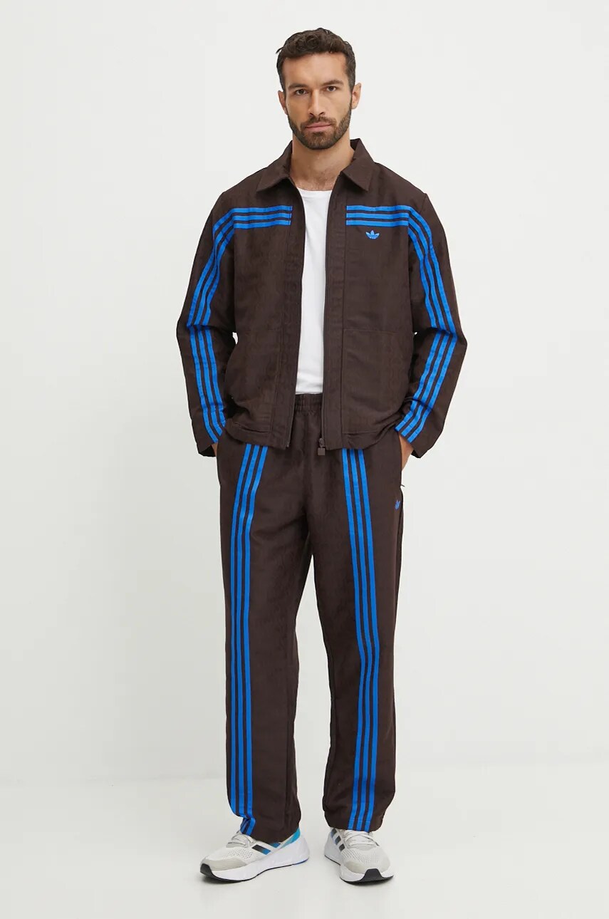 Штани adidas Originals Club TrackPant чоловічі колір коричневий візерунок JN5970