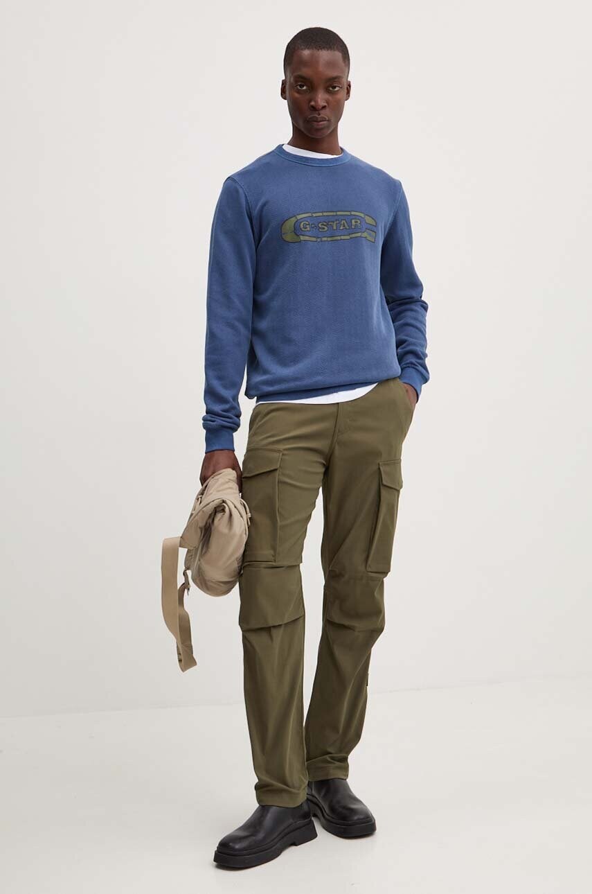 Штани G-Star Raw чоловічі колір зелений прямі D24309-D517